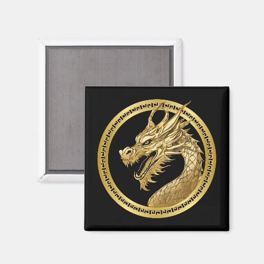 Aimant Dragon d'or (Recto/Verso)