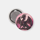 Aimant Dragon Fleur | Dragon de Fantaisie Botanique (Recto/Verso)