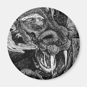 Aimant Dragon frigo magnétique rond
