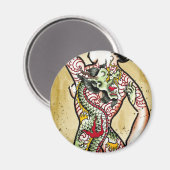 Aimant Dragon Geisha (Recto/Verso)