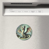 Aimant Dragon Jabberwocky Cute Imaginaire Créature Art (In Situ (Lave-vaisselle))