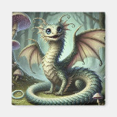 Aimant Dragon Jabberwocky Cute Imaginaire Créature Art (Devant)
