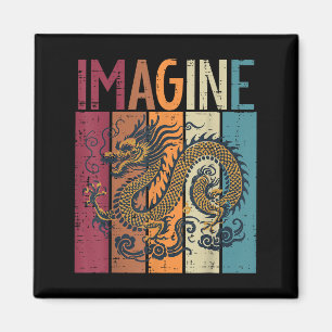 Aimant Dragon Japonais Imagine Imaginaire Rétro Hommes My