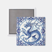 aimant dragon lune saphir (Recto/Verso)