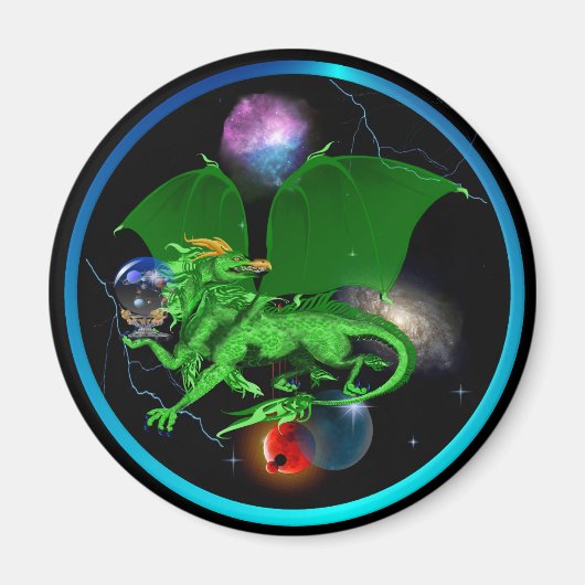 Aimant Dragon-Magnets de l'univers vert (Devant)