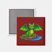 Aimant Dragon médiéval magique (Recto/Verso)
