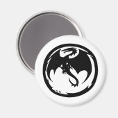 Aimant Dragon Noir (Recto/Verso)