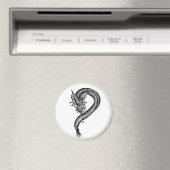 Aimant Dragon noir et blanc (In Situ (Lave-vaisselle))