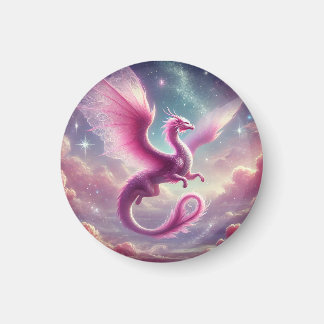 Aimant Dragon rose