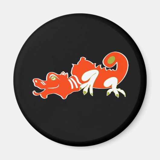 Aimant Dragon rouge (Devant)