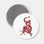 Aimant Dragon Rouge - Année du Dragon (Recto/Verso)
