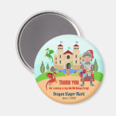 Aimant Dragon Slayer Knight Boy fête d'anniversaire (Recto/Verso)