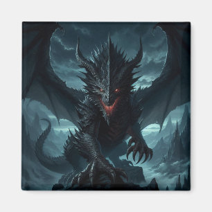 Aimant Dragon sombre et médiéval