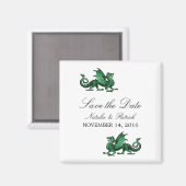 Aimant Dragon vert Enregistrer l'aimant de date (Recto/Verso)