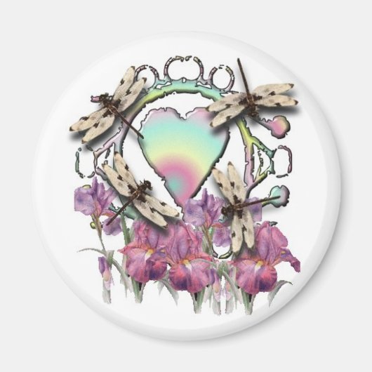 Aimant Dragonflies blancs (Devant)