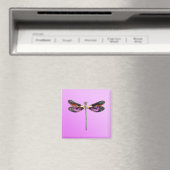 Aimant Dragonfly - argent, or, violet et noir (In Situ (Lave-vaisselle))