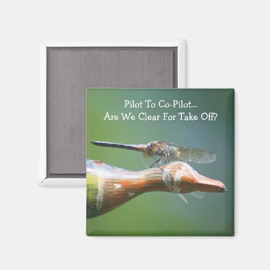 Aimant Dragonfly Co Pilot Funny Nature (Recto/Verso)