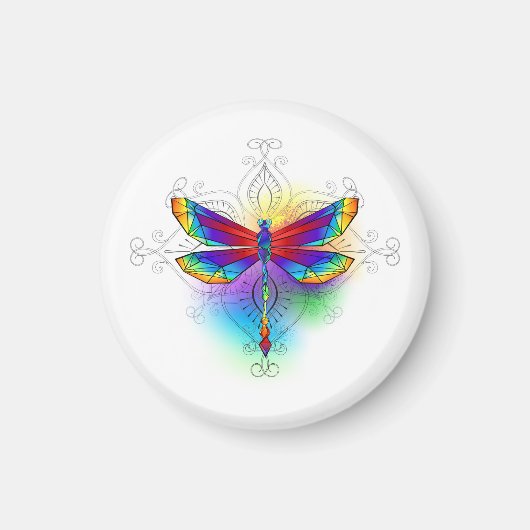 Aimant Dragonfly en arc-en-ciel (Devant)