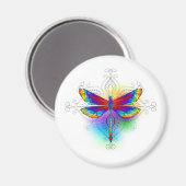 Aimant Dragonfly en arc-en-ciel (Recto/Verso)