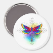 Aimant Dragonfly en arc-en-ciel (Recto/Verso)