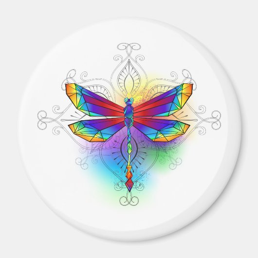 Aimant Dragonfly en arc-en-ciel (Devant)