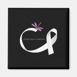 Aimant Dragonfly White Ribbon