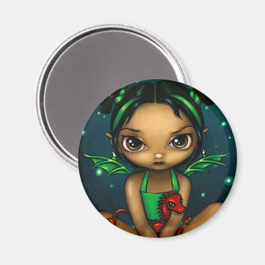 Aimant "Dragonling Vert" (Recto/Verso)