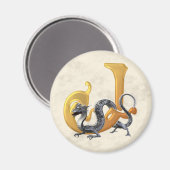 Aimant Dragonlore Initial J (Recto/Verso)