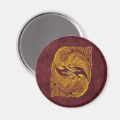 Aimant Dragons celtiques ornementaux (Recto/Verso)