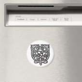 Aimant Dragons de noeud celtique - Chrome noir (In Situ (Lave-vaisselle))