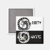 AIMANT DRAGONS DE SERPINS BLANCS ET NOIRS PLUS PROPRES (Recto/Verso)