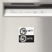 AIMANT DRAGONS DE SERPINS BLANCS ET NOIRS PLUS PROPRES (In Situ (Lave-vaisselle))