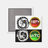 AIMANT DRAGONS DE SERPINS BLANCS ET NOIRS PLUS PROPRES (Recto/Verso)