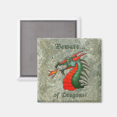 Aimant Dragons médiévaux (Recto/Verso)
