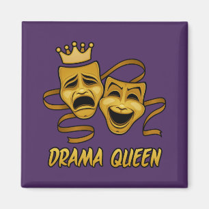 Aimant Drama Queen Comédie Et Tragédie Gold Theatre Masqu