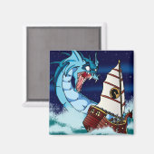 Aimant Drame du Serpent de mer (Recto/Verso)