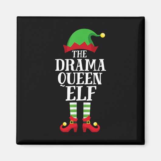 Aimant Drame Queen Elf Correspondant Famille Groupe Noël (Devant)