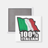 Aimant Drapeau 100% Italien—Agitation (Recto/Verso)