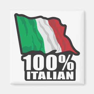 Aimant Drapeau 100% Italien—Agitation