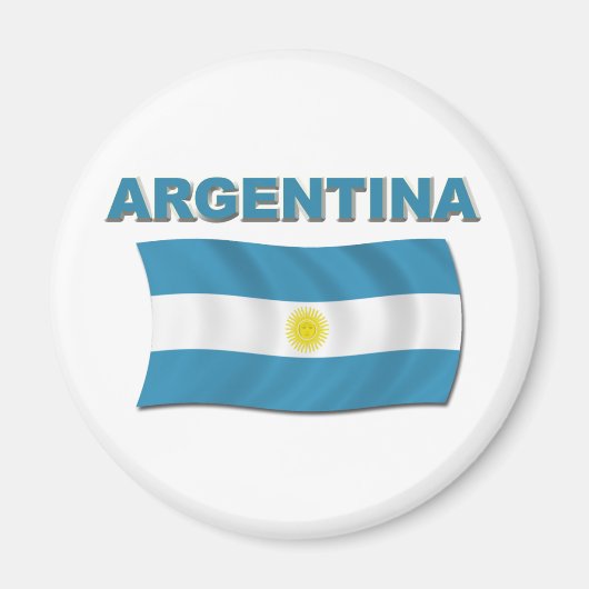 Aimant Drapeau 1 de l'Argentine (Devant)