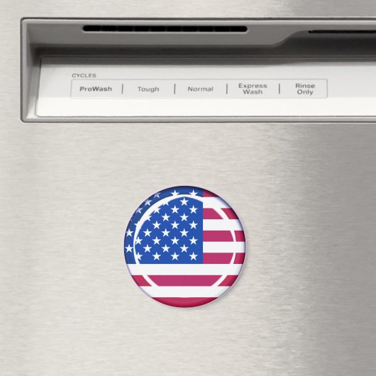 Aimant Drapeau 3D USA (In Situ (Lave-vaisselle))
