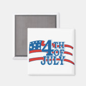 Aimant drapeau 4 juillet (Recto/Verso)