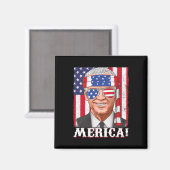 Aimant Drapeau 4 juillet Joe Biden Merica USA (Recto/Verso)