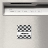 Aimant Drapeau à damier noir et blanc (In Situ (Lave-vaisselle))