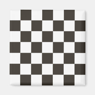Aimant Drapeau À damiers (noir et blanc) (Motif du vérifi