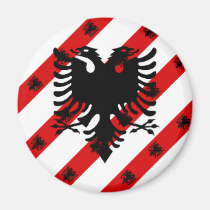 Aimant Drapeau à rayures albanais