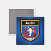 Aimant Drapeau Aarhus (Recto/Verso)