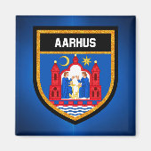 Aimant Drapeau Aarhus (Devant)