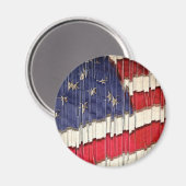 Aimant Drapeau Abstrait américain (Recto/Verso)