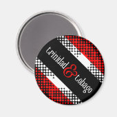 Aimant Drapeau Abstrait du Motif de points de Trinité-et- (Recto/Verso)